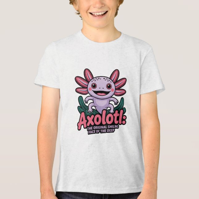 Cute Axolotl Original Smiling Face (Frente)