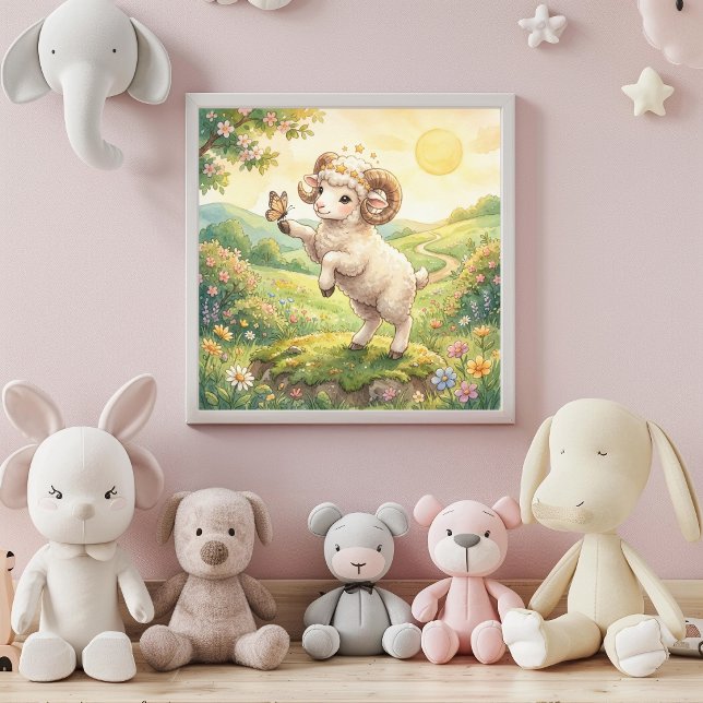 Cute Baby Aries Zodiac Wall Art Poster (Criador carregado)