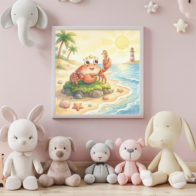 Cute Baby Cancer Zodiac Wall Art Poster (Criador carregado)