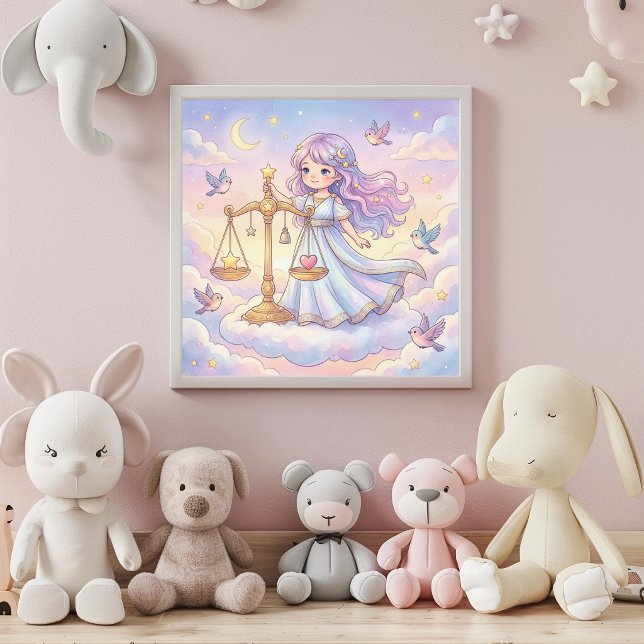 Cute Baby Libra Zodiac Wall Art Poster (Criador carregado)