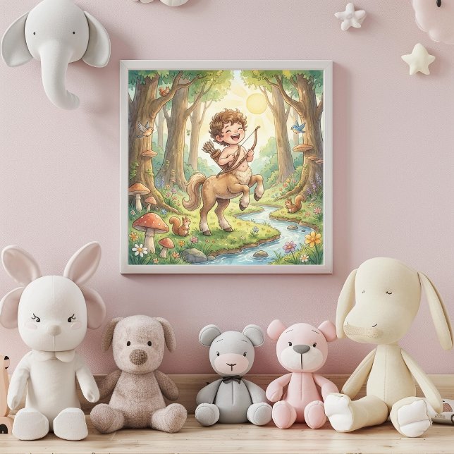 Cute Baby Sagittarius Zodiac Wall Art Poster (Criador carregado)