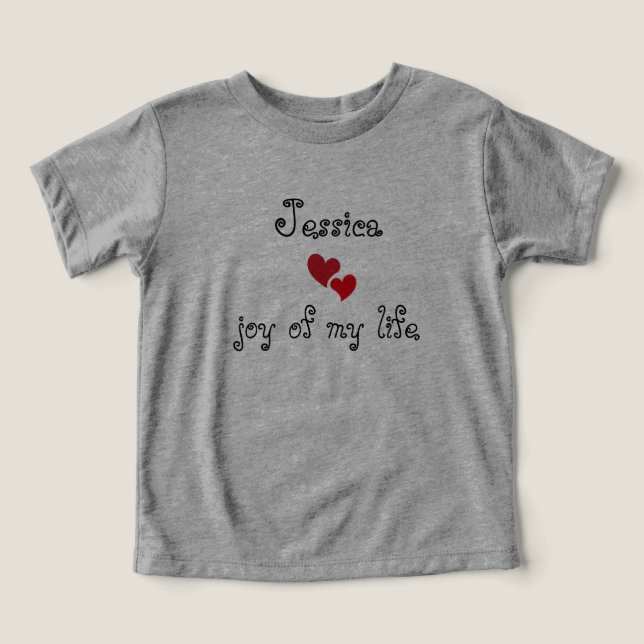 Cute Baby T-Shirt - Nome e texto editáveis (Design frontal)
