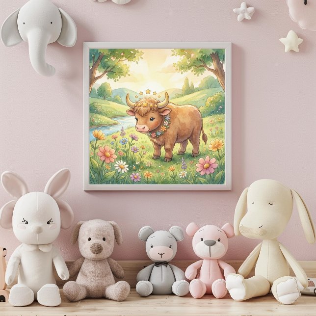 Cute Baby Taurus Zodiac Wall Art Poster (Criador carregado)
