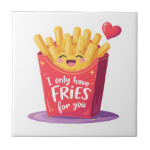 Cute Batata Frita de Dia dos Namorados Trocadilho