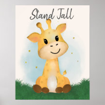 Cute Be Stand Alto Girafa Gênero Poster neutro