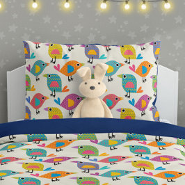 Cute Bird Pattern on Cream