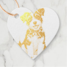Cute Black and White Terrier Stamp
