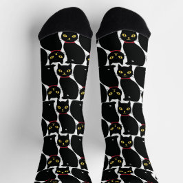 Cute Black Cat Socks Gift for Black Cat Lovers 