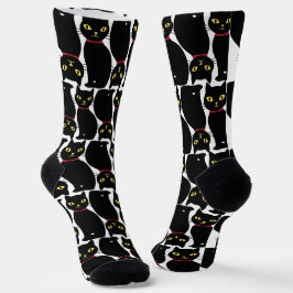 Cute Black Cat Socks Gift for Black Cat Lovers 