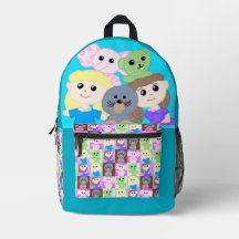 Cute Blue Toy Kids Backpack