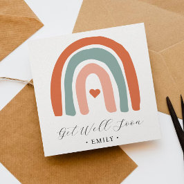 Cute Boho Arco Arco-Íris Consiga Bem Logo Cartão