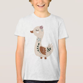 Cute Boho Goose Illustration in Neutral Pastel