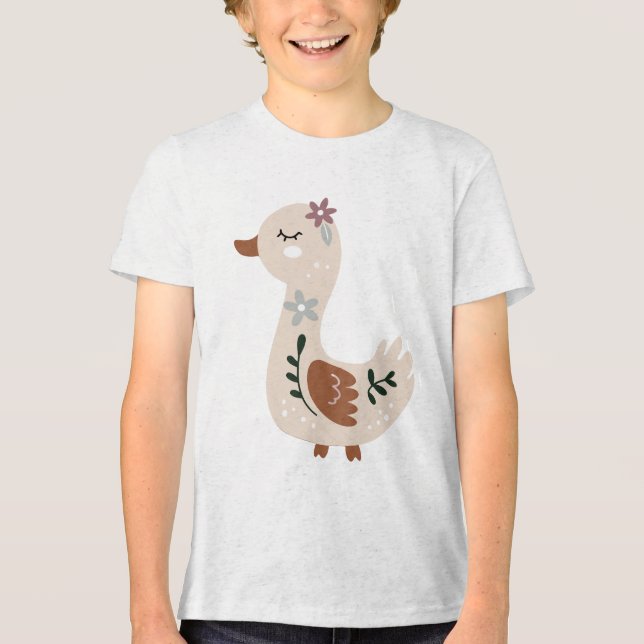 Cute Boho Goose Illustration in Neutral Pastel  (Frente)