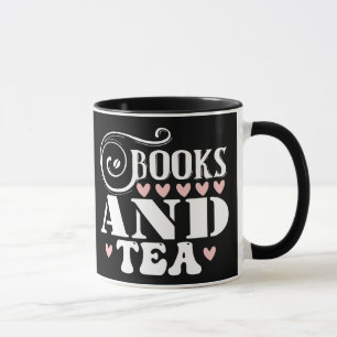 Cute Book e Tea amam caneca