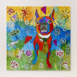 Cute Boston Terrier Quebra-cabeça - 520 peças