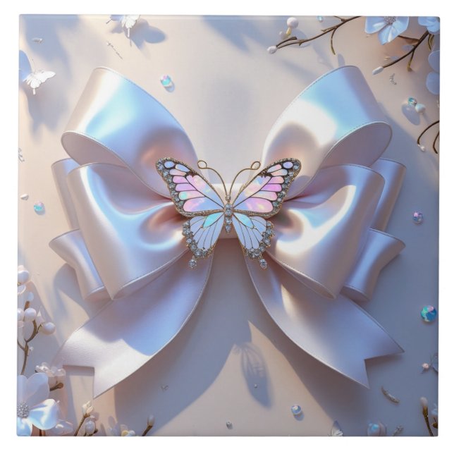 Cute bow Ceramic Tile (Frente)