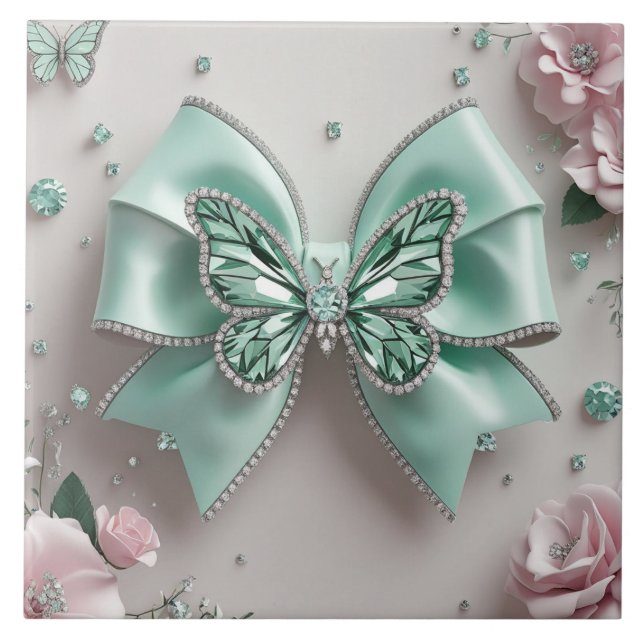 Cute bow Ceramic Tile (Frente)