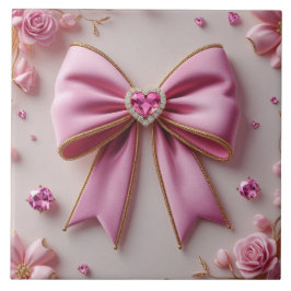 Cute bow Ceramic Tile