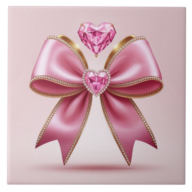 Cute bow Ceramic Tile (Frente)