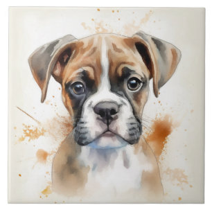 Cute Boxer Puppy Watercolor