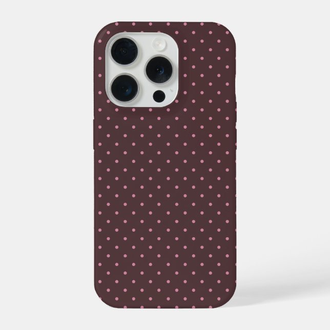 Cute Brown & Pink Polkadots Pattern Boho Polka (Verso)