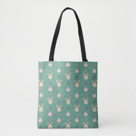 Cute Bunnies, Owls and Moths Tote