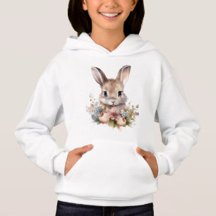 Cute Bunny Children's Pullover Hoodie