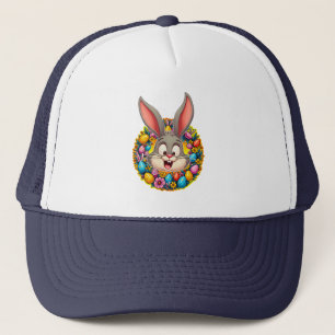 Cute Bunny Face – Easter Wreath Style boné