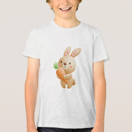 Cute Bunny Holding Carrot Illustration
