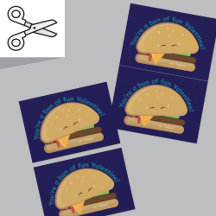 Cute Burger Cortável Cartões Dia dos Namorados Ver