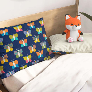 Cute Butterfly Pattern on Blue