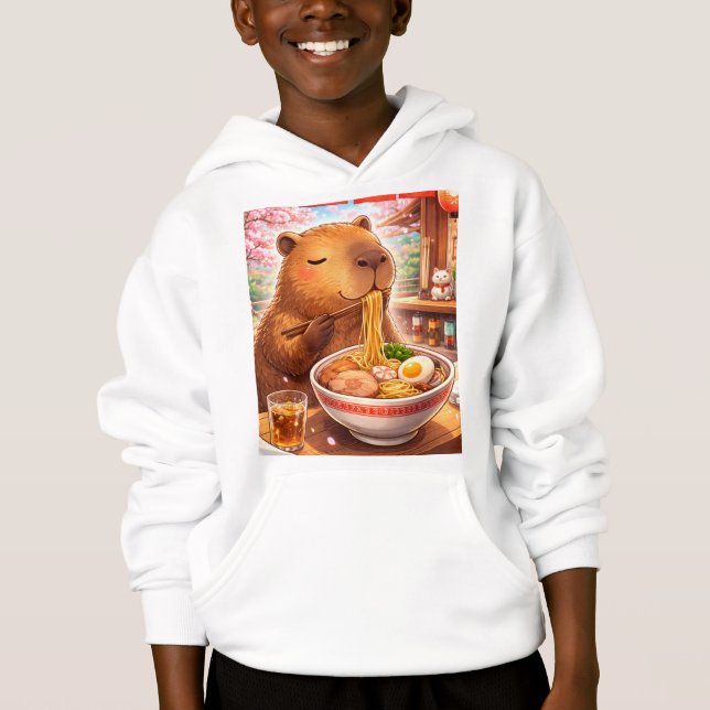 Cute Capybara Eating Ramen (Frente)