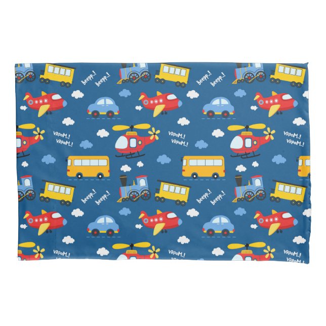 Cute Cartoon Vehicles Pattern  (Frente)