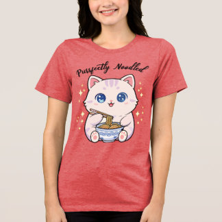 Cute Cat Purrfectly Noodled T-shirt