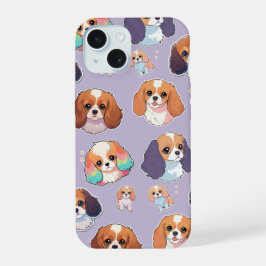 Cute Cavalier King Charles Pastel Pattern