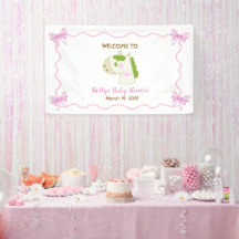 Cute Cavalo Rosa Personalizado Menina Chá de Bebê 
