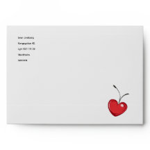 Cute Cherry Hearts Boho Scandinavian Valentine