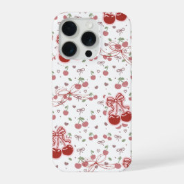 Cute Cherry Phone Case with Hearts & Bows