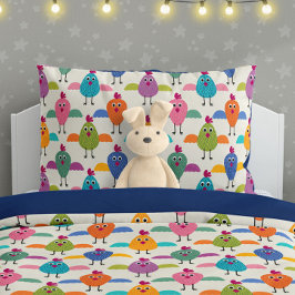 Cute Chick Pattern on Cream