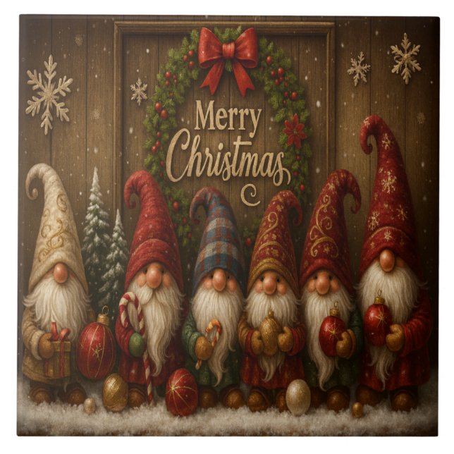 Cute Christmas Gnomes Merry (Frente)