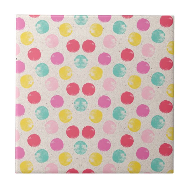 Cute Colorful Polka Dot Pattern (Frente)