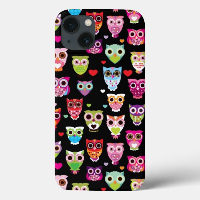 cute colourful owl kids pattern (Verso)