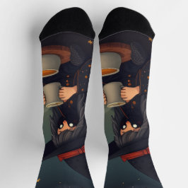 Cute Cozy Witch Coffee Socks – Halloween Magic