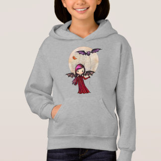 Cute criatura de vampiro de Halloween com gato