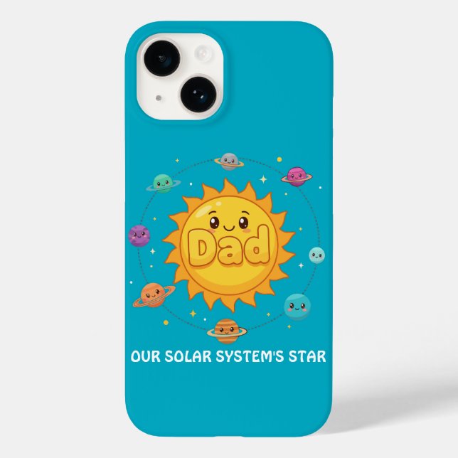 Cute Dad Solar System Star Space Cartoon (Verso)