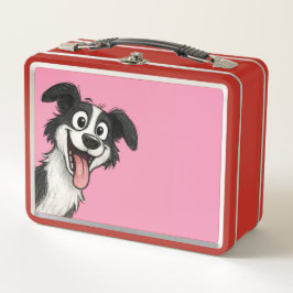 Cute Dog pink lunchbox 