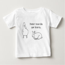 Cute Duck e Rabbit Desenhando suas camisetas de te