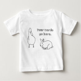Cute Duck e Rabbit Desenhando suas camisetas de te