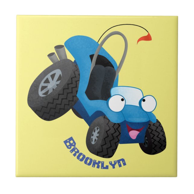 Cute dune buggy off road vehicle cartoon  (Frente)