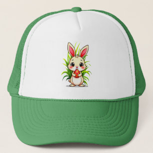 Cute Easter Bunny Holding Egg - boné